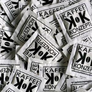 Kaffee-Konzepte sugar packets